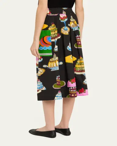 Rianna + Nina Printed Pocket Pleated Midi Pull-On Skirt | Thumbnail 3 Rianna + Nina Printed Pocket Pleated Midi Pull-On Skirt | Thumbnail 3