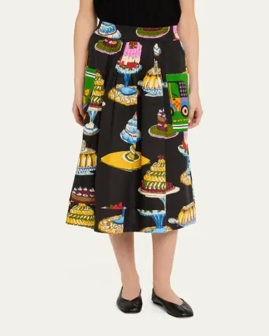 Rianna + Nina Printed Pocket Pleated Midi Pull-On Skirt | Thumbnail 4 Rianna + Nina Printed Pocket Pleated Midi Pull-On Skirt | Thumbnail 4