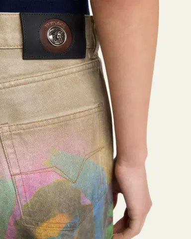 Versace Hand-Painted Straight-Leg Jeans | Thumbnail 5 Versace Hand-Painted Straight-Leg Jeans | Thumbnail 5