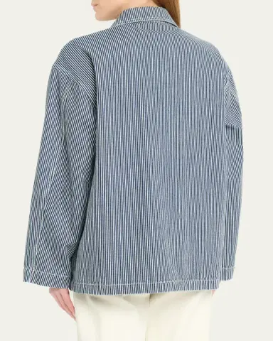 Nili Lotan Franklin Striped Chore Coat | Thumbnail 3 Nili Lotan Franklin Striped Chore Coat | Thumbnail 3