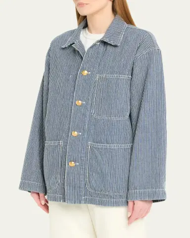 Nili Lotan Franklin Striped Chore Coat | Thumbnail 4 Nili Lotan Franklin Striped Chore Coat | Thumbnail 4