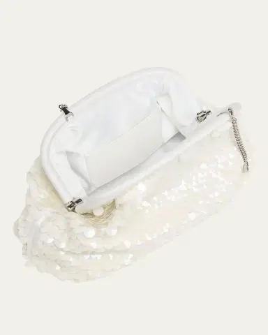 Stella McCartney Falabella Sequin Soft Clutch Bag | Thumbnail 4 Stella McCartney Falabella Sequin Soft Clutch Bag | Thumbnail 4
