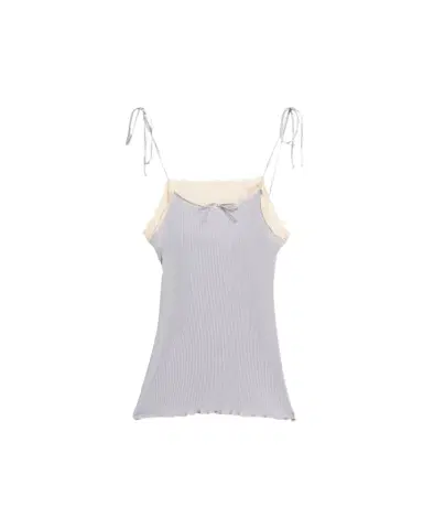 Chloé Lace-Trim Rib Cami Top | Thumbnail 1 Chloé Lace-Trim Rib Cami Top | Thumbnail 1