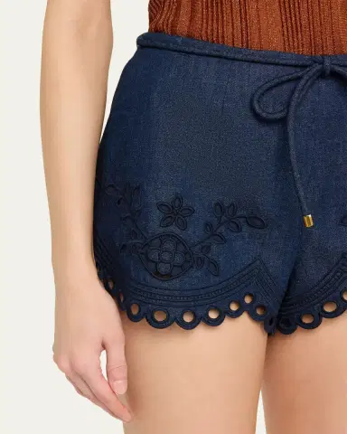Zimmermann Mahon Broderie Denim Shorts | Thumbnail 5 Zimmermann Mahon Broderie Denim Shorts | Thumbnail 5