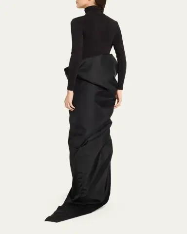 Rick Owens Temple Sculptural Draped Slit Skirt | Thumbnail 3 Rick Owens Temple Sculptural Draped Slit Skirt | Thumbnail 3