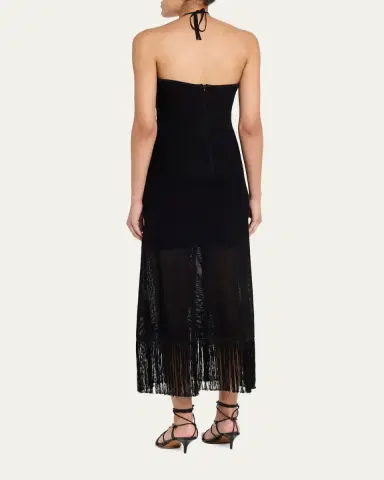 Cara Cara Hawthorn Fringe Halter Dress | Thumbnail 3 Cara Cara Hawthorn Fringe Halter Dress | Thumbnail 3