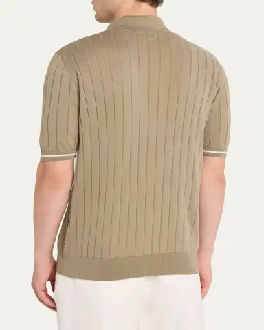 Fioroni Men's Wide Rib Short-Sleeve Button-Down Shirt | Thumbnail 3 Fioroni Men's Wide Rib Short-Sleeve Button-Down Shirt | Thumbnail 3
