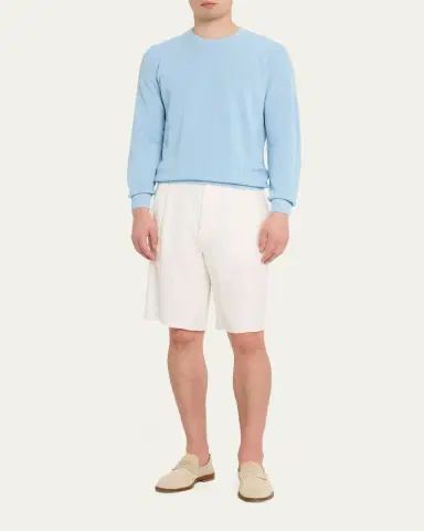 Fioroni Men's Diamond-Knit Silk/Cotton Crewneck Sweater | Thumbnail 2 Fioroni Men's Diamond-Knit Silk/Cotton Crewneck Sweater | Thumbnail 2