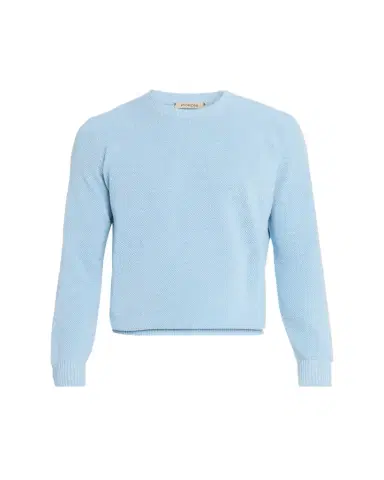 Fioroni Men's Diamond-Knit Silk/Cotton Crewneck Sweater | Thumbnail 1 Fioroni Men's Diamond-Knit Silk/Cotton Crewneck Sweater | Thumbnail 1