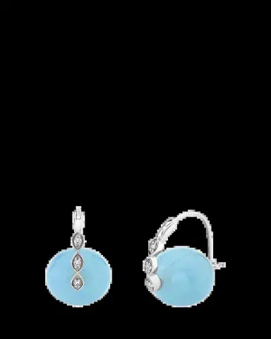 Sydney Evan 14K White Gold Diamond Marquise Eye on Aquamarine Earrings, 12mm | Thumbnail 2 Sydney Evan 14K White Gold Diamond Marquise Eye on Aquamarine Earrings, 12mm | Thumbnail 2