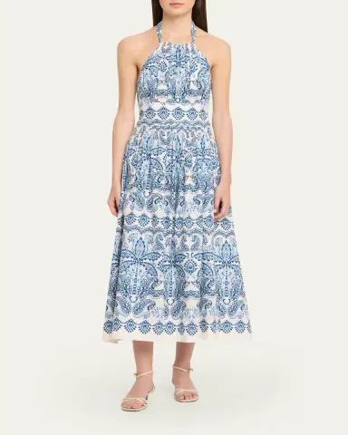 Cara Cara Denise Halter Midi Dress | Thumbnail 2 Cara Cara Denise Halter Midi Dress | Thumbnail 2