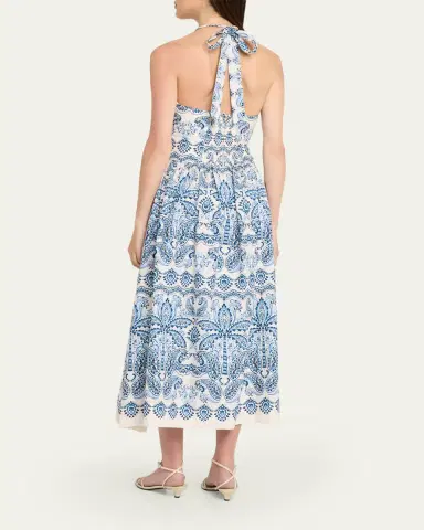 Cara Cara Denise Halter Midi Dress | Thumbnail 3 Cara Cara Denise Halter Midi Dress | Thumbnail 3