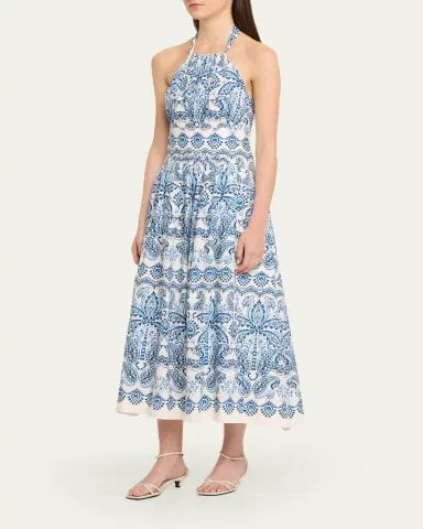 Cara Cara Denise Halter Midi Dress | Thumbnail 4 Cara Cara Denise Halter Midi Dress | Thumbnail 4