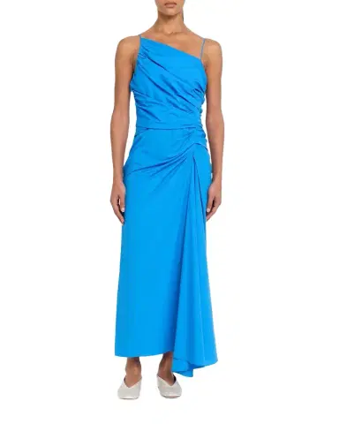 A.L.C. Juno Ruched One-Shoulder Midi Dress | Thumbnail 1 A.L.C. Juno Ruched One-Shoulder Midi Dress | Thumbnail 1