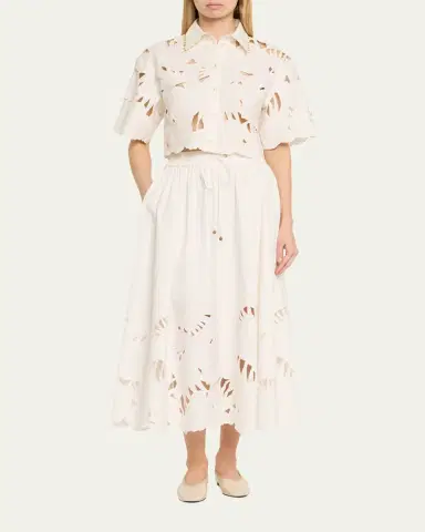 Zimmermann Mahon Embroidered Midi Skirt | Thumbnail 2 Zimmermann Mahon Embroidered Midi Skirt | Thumbnail 2