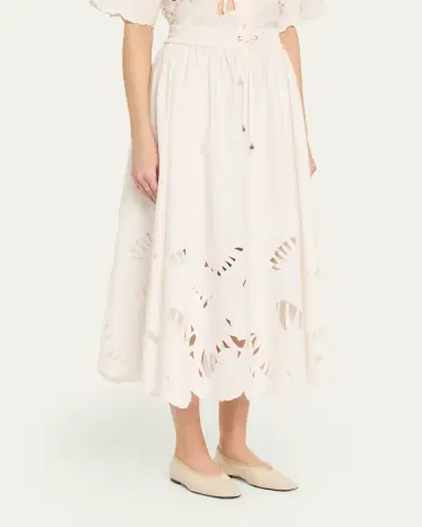 Zimmermann Mahon Embroidered Midi Skirt | Thumbnail 4 Zimmermann Mahon Embroidered Midi Skirt | Thumbnail 4