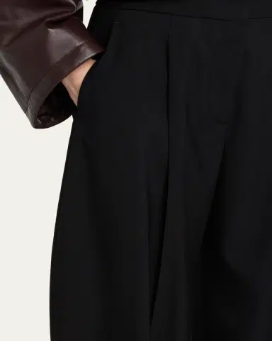 Alaïa Tailored Barrel-Leg Wool Twill Pants | Thumbnail 5 Alaïa Tailored Barrel-Leg Wool Twill Pants | Thumbnail 5