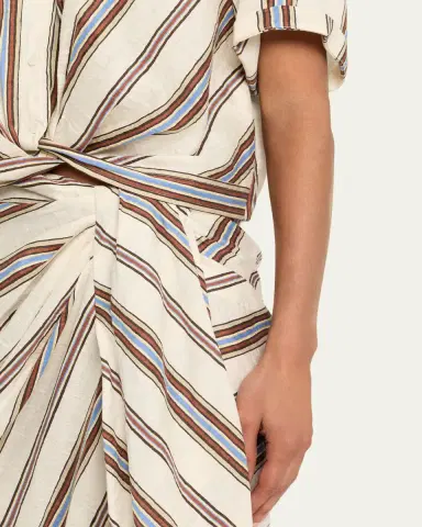 A.L.C. Rhodes Draped Linen Midi Skirt | Thumbnail 5 A.L.C. Rhodes Draped Linen Midi Skirt | Thumbnail 5