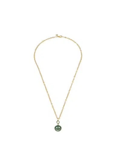 Sydney Evan 14K Yellow Gold Emerald Happy Face Pendant Necklace | Thumbnail 1 Sydney Evan 14K Yellow Gold Emerald Happy Face Pendant Necklace | Thumbnail 1