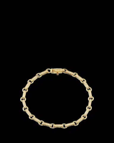 Sydney Evan 14K Round and Rectangular Diamond Link Bracelet | Thumbnail 2 Sydney Evan 14K Round and Rectangular Diamond Link Bracelet | Thumbnail 2