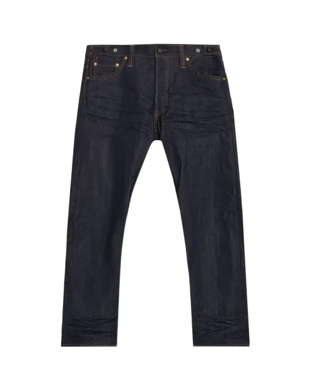 Men's Waistband-Tab Indigo Denim Straight-Leg Jeans Men's Waistband-Tab Indigo Denim Straight-Leg Jeans
