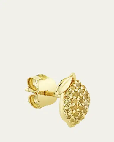 Sydney Evan 14K Yellow Sapphire Lemon Stud Earring, Single (Right) | Thumbnail 2 Sydney Evan 14K Yellow Sapphire Lemon Stud Earring, Single (Right) | Thumbnail 2