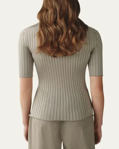 Attersee Ribbed Silk T-Shirt | Thumbnail 2 Attersee Ribbed Silk T-Shirt | Thumbnail 2