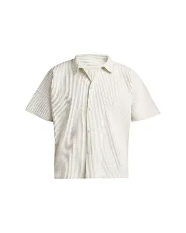 Homme Plissé Issey Miyake Men's Monthly Colors July Pleated Short-Sleeve Shirt | Thumbnail 1 Homme Plissé Issey Miyake Men's Monthly Colors July Pleated Short-Sleeve Shirt | Thumbnail 1