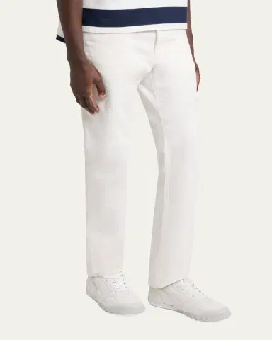 Givenchy Men's White Denim Straight-Leg Five-Pocket Pants | Thumbnail 4 Givenchy Men's White Denim Straight-Leg Five-Pocket Pants | Thumbnail 4