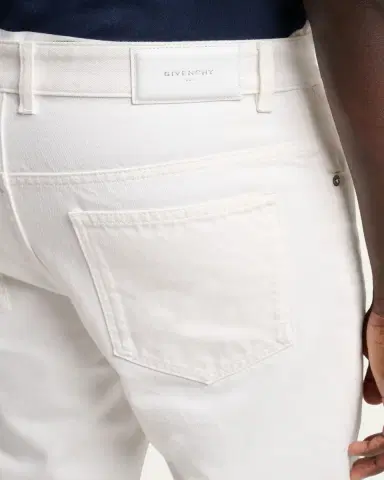 Givenchy Men's White Denim Straight-Leg Five-Pocket Pants | Thumbnail 5 Givenchy Men's White Denim Straight-Leg Five-Pocket Pants | Thumbnail 5