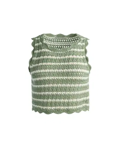 Alice + Olivia Amity Striped Crochet Tank Top | Thumbnail 1 Alice + Olivia Amity Striped Crochet Tank Top | Thumbnail 1