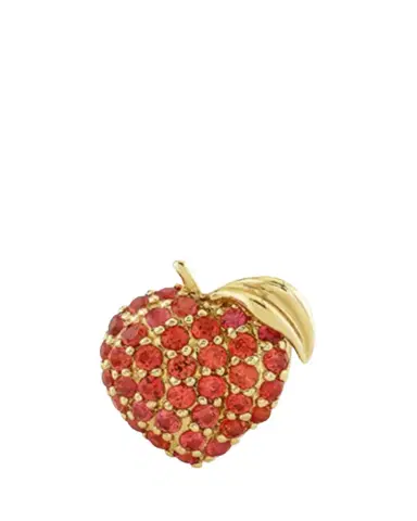 Sydney Evan 14K Orange Sapphire Peach Stud Earring, Single (Left) | Thumbnail 1 Sydney Evan 14K Orange Sapphire Peach Stud Earring, Single (Left) | Thumbnail 1