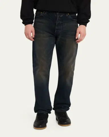 Master Craft Union Men's Waistband-Tab Dark-Wash Denim Straight-Leg Jeans | Thumbnail 4 Master Craft Union Men's Waistband-Tab Dark-Wash Denim Straight-Leg Jeans | Thumbnail 4