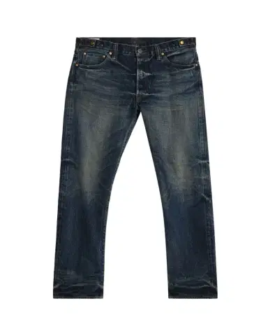 Master Craft Union Men's Waistband-Tab Faded Denim Straight-Leg Jeans | Thumbnail 1 Master Craft Union Men's Waistband-Tab Faded Denim Straight-Leg Jeans | Thumbnail 1