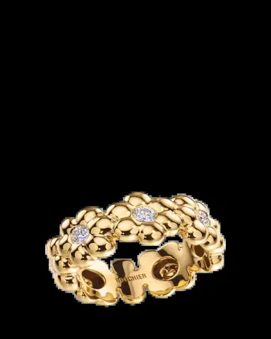 Boochier 18K Yellow Gold Jumbo Diamond Flower Puff Ring | Thumbnail 2 Boochier 18K Yellow Gold Jumbo Diamond Flower Puff Ring | Thumbnail 2