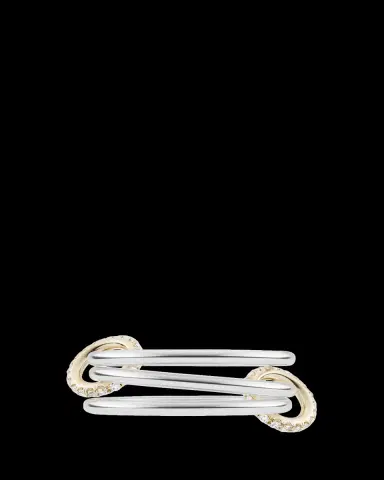 Spinelli Kilcollin Solarium Silver and 18K Gold Pave Diamond Ring | Thumbnail 2 Spinelli Kilcollin Solarium Silver and 18K Gold Pave Diamond Ring | Thumbnail 2