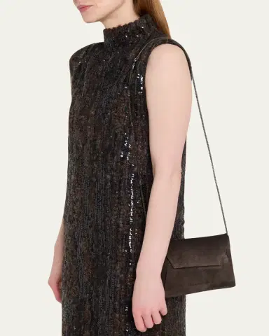 Brunello Cucinelli Suede Envelope Flap Clutch Bag | Thumbnail 2 Brunello Cucinelli Suede Envelope Flap Clutch Bag | Thumbnail 2