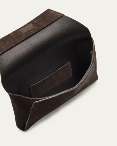 Brunello Cucinelli Suede Envelope Flap Clutch Bag | Thumbnail 4 Brunello Cucinelli Suede Envelope Flap Clutch Bag | Thumbnail 4
