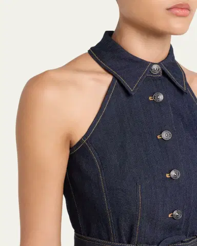 Cinq à Sept Adina Belted Denim Midi Dress | Thumbnail 5 Cinq à Sept Adina Belted Denim Midi Dress | Thumbnail 5