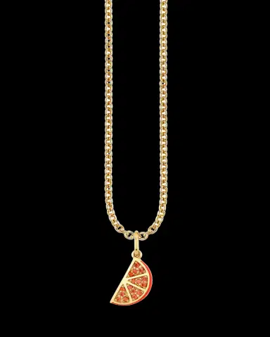 Sydney Evan 14K Yellow Gold Orange Slice Pendant Necklace | Thumbnail 2 Sydney Evan 14K Yellow Gold Orange Slice Pendant Necklace | Thumbnail 2