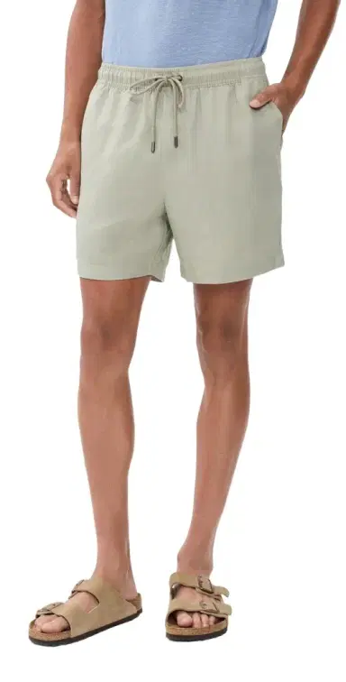 Onia Air Linen Pull-On Shorts 6 Elm | Thumbnail 1 Onia Air Linen Pull-On Shorts 6 Elm | Thumbnail 1