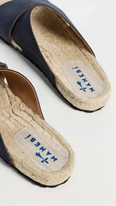 MANEBI Crossed Band Espadrille Sandals Patriot Blue | Thumbnail 3 MANEBI Crossed Band Espadrille Sandals Patriot Blue | Thumbnail 3
