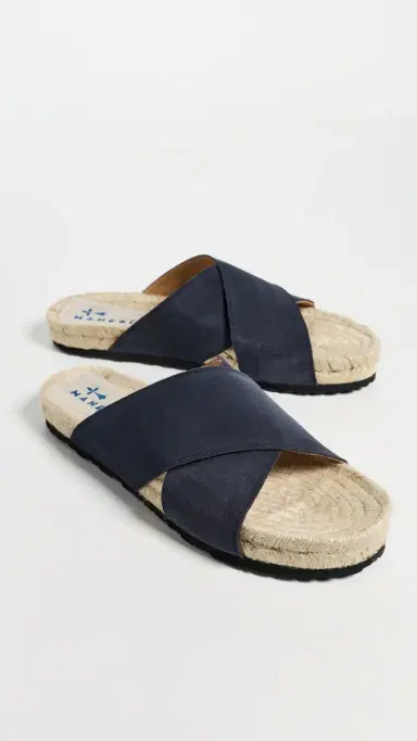 MANEBI Crossed Band Espadrille Sandals Patriot Blue | Thumbnail 4 MANEBI Crossed Band Espadrille Sandals Patriot Blue | Thumbnail 4
