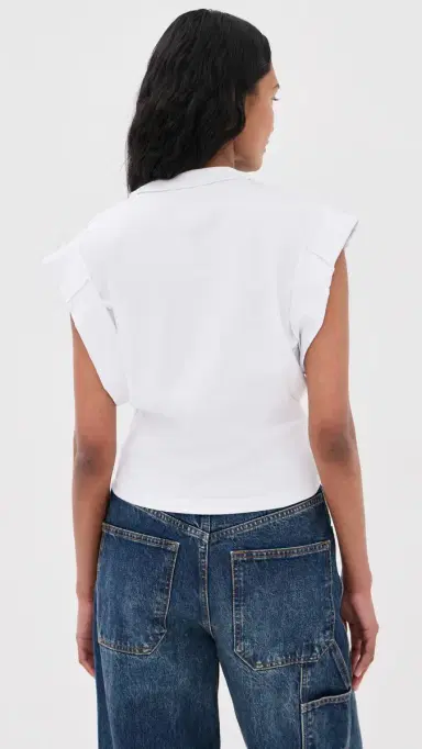 Marc Jacobs Pop J Marc Logo Drape Seam Tee White | Thumbnail 3 Marc Jacobs Pop J Marc Logo Drape Seam Tee White | Thumbnail 3
