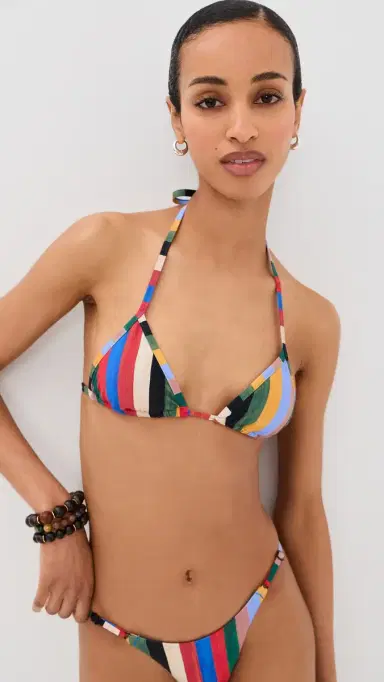 STAUD Lido Triangle Bikini Top Artist tripe | Thumbnail 2 STAUD Lido Triangle Bikini Top Artist tripe | Thumbnail 2