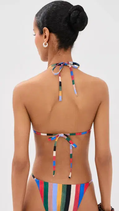 STAUD Lido Triangle Bikini Top Artist tripe | Thumbnail 3 STAUD Lido Triangle Bikini Top Artist tripe | Thumbnail 3