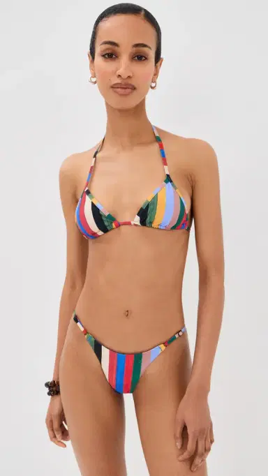 STAUD Lido Triangle Bikini Top Artist tripe | Thumbnail 5 STAUD Lido Triangle Bikini Top Artist tripe | Thumbnail 5