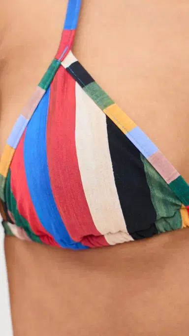 STAUD Lido Triangle Bikini Top Artist tripe | Thumbnail 6 STAUD Lido Triangle Bikini Top Artist tripe | Thumbnail 6
