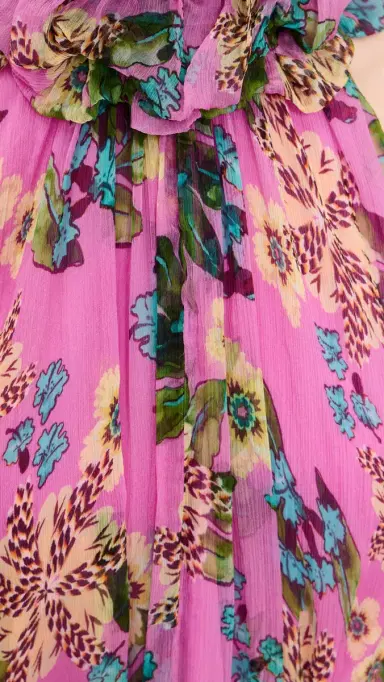 SALONI Iris Silk Ruffle Dress Fiori Peony | Thumbnail 6 SALONI Iris Silk Ruffle Dress Fiori Peony | Thumbnail 6
