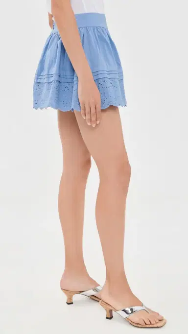Wayf Goldie Mini Skirt Chambray | Thumbnail 4 Wayf Goldie Mini Skirt Chambray | Thumbnail 4